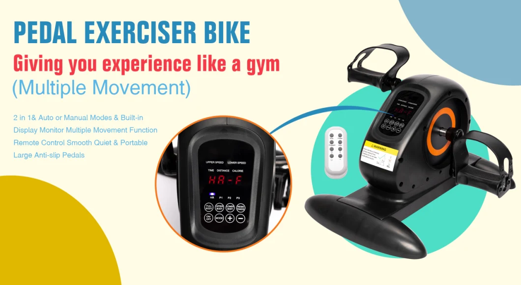 Home Fitness Equipment Mini Pedal Exercisers Portable Medical Exercise Peddler Elder Arm Leg Exercise Bike
