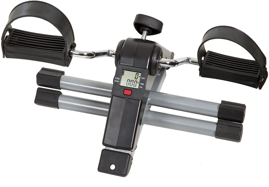 Pedal Exerciser, Fitness Folding Exerciser Peddler Under Desk Bike Mini Cycle